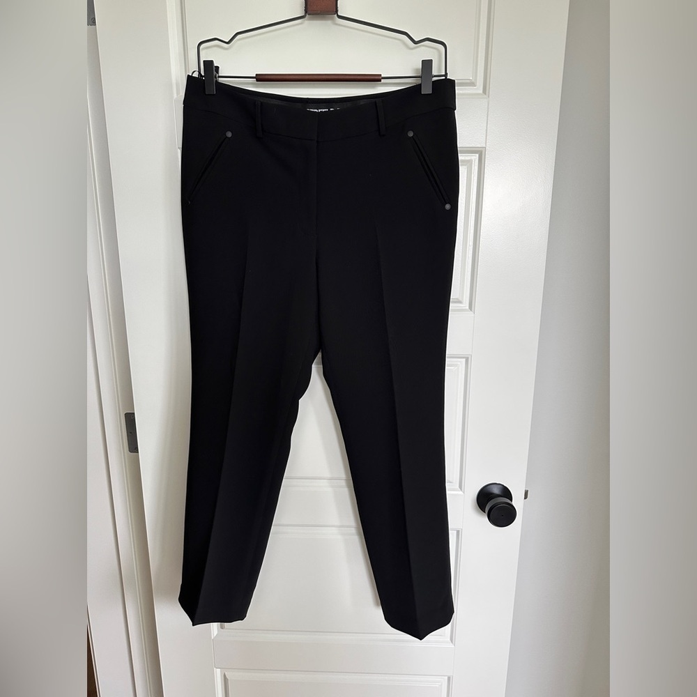 Karl Lagerfeld Black Straight Leg Pants